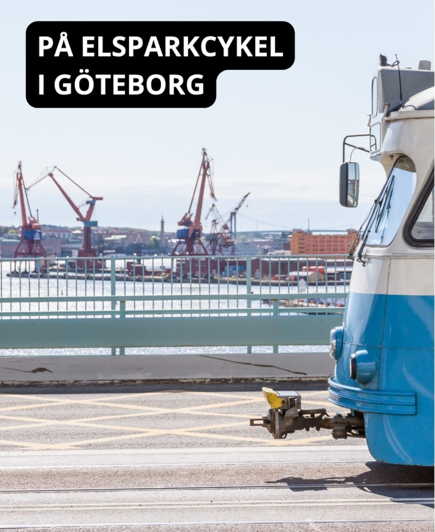På elsparkcykel i Göteborg