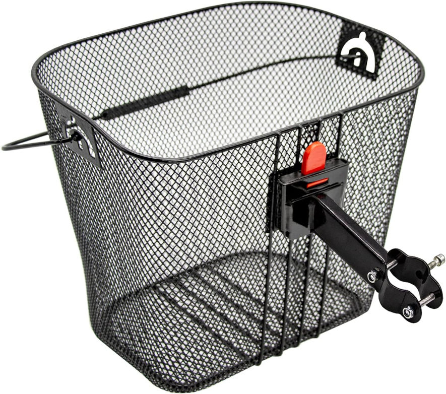 Korg som kan monteras fram på elscooterns styrstång