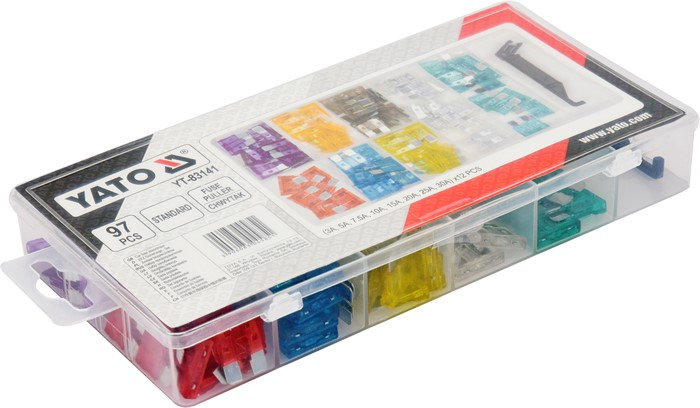 97 säkringar i ett kit från 3A till 30A